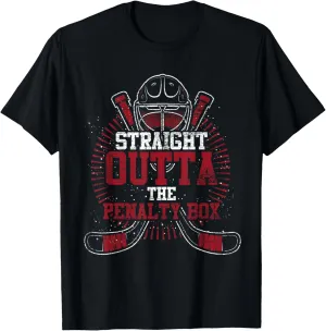 Straight Outta The Penalty Box Hockey Player Gift Hockey T-Shirt
