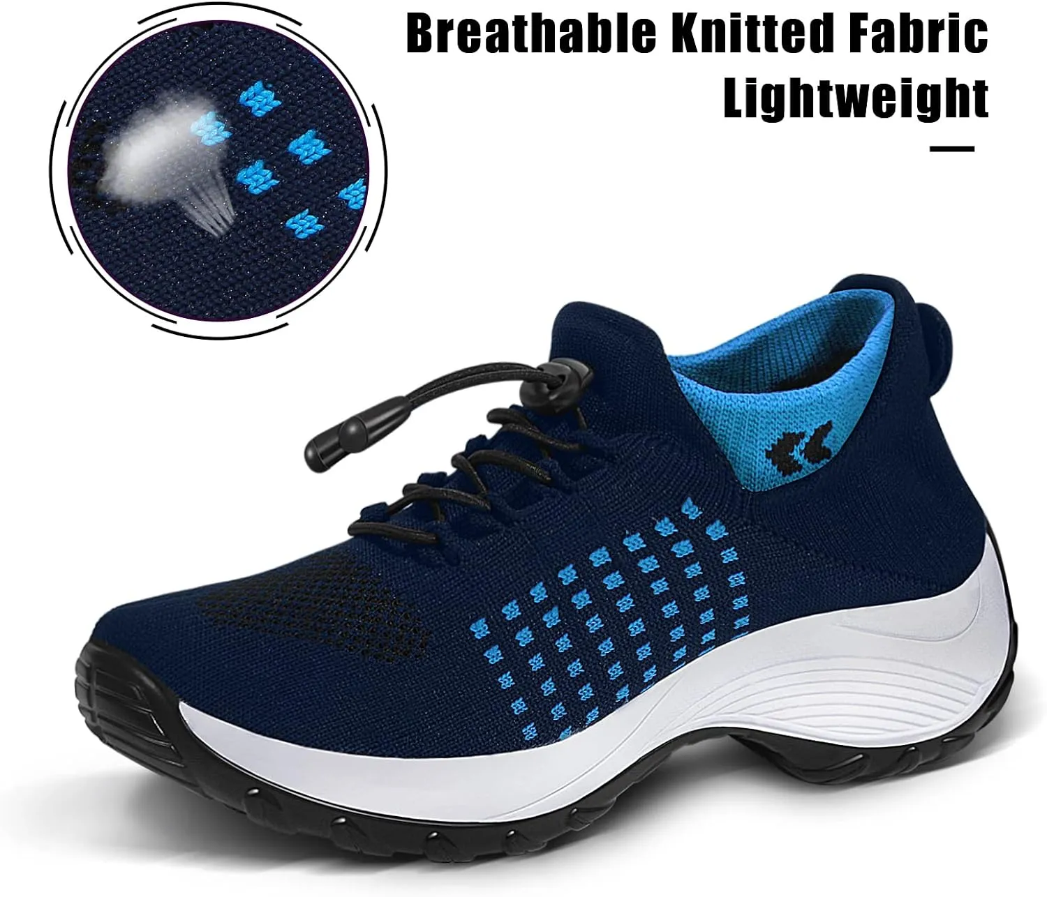 STUNAHOME Orthopedic Sneakers Breathable Women Walking Shoes Slip on Trainers Women's Comfortable Casual Ladies Athletic Shoe Thick Bottom