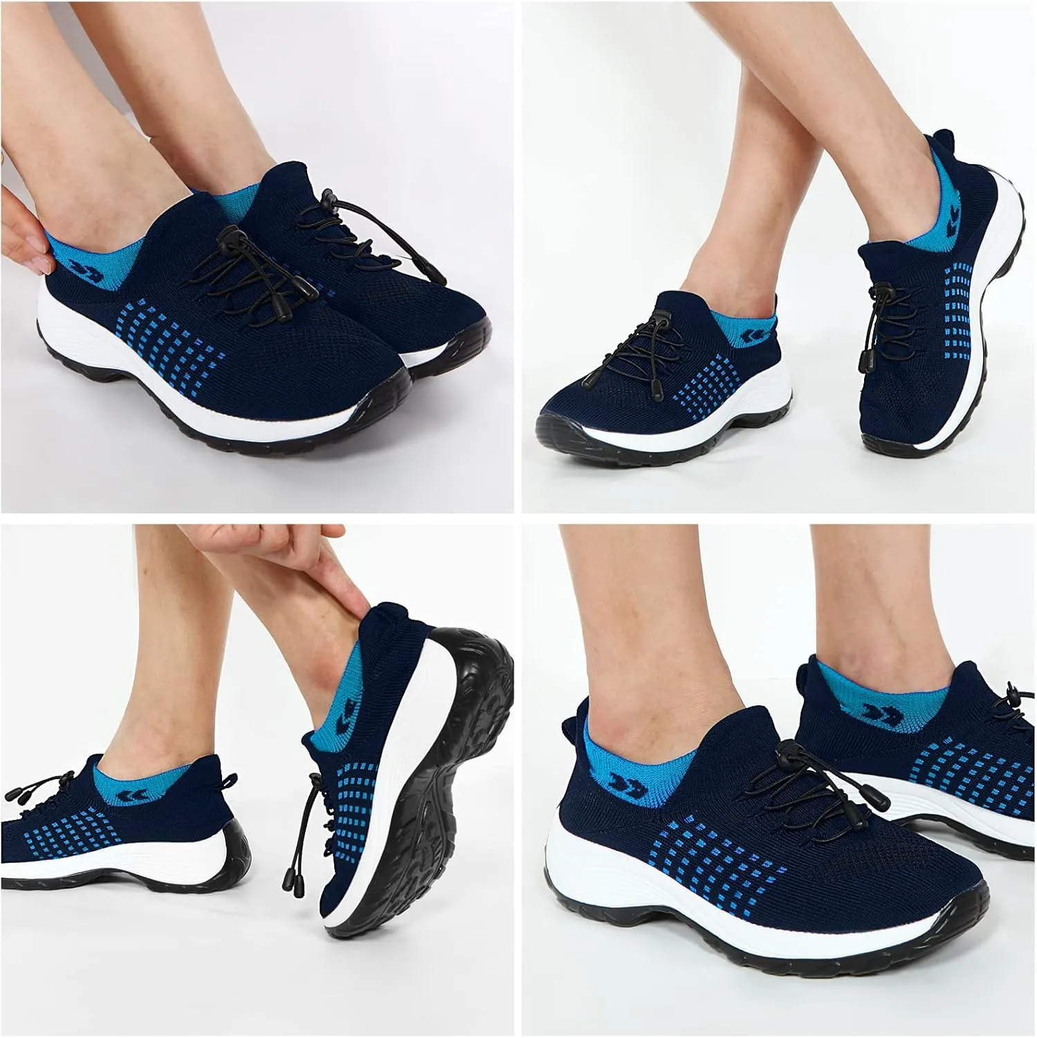 STUNAHOME Orthopedic Sneakers Breathable Women Walking Shoes Slip on Trainers Women's Comfortable Casual Ladies Athletic Shoe Thick Bottom