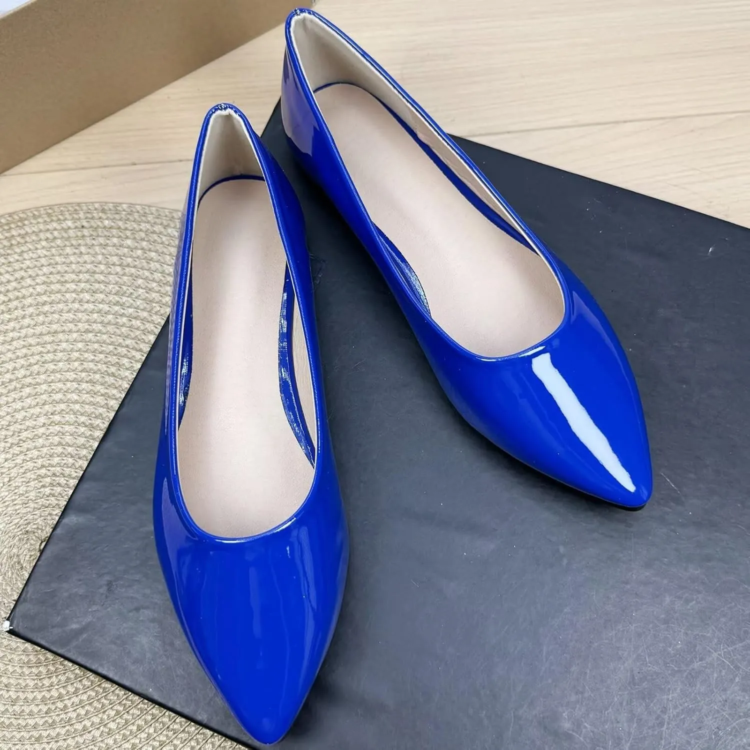 Stunner Women's Flats Fashion Pointed Toe Flats Comfortable Ballet Flats Solid Casual Slip On Flats