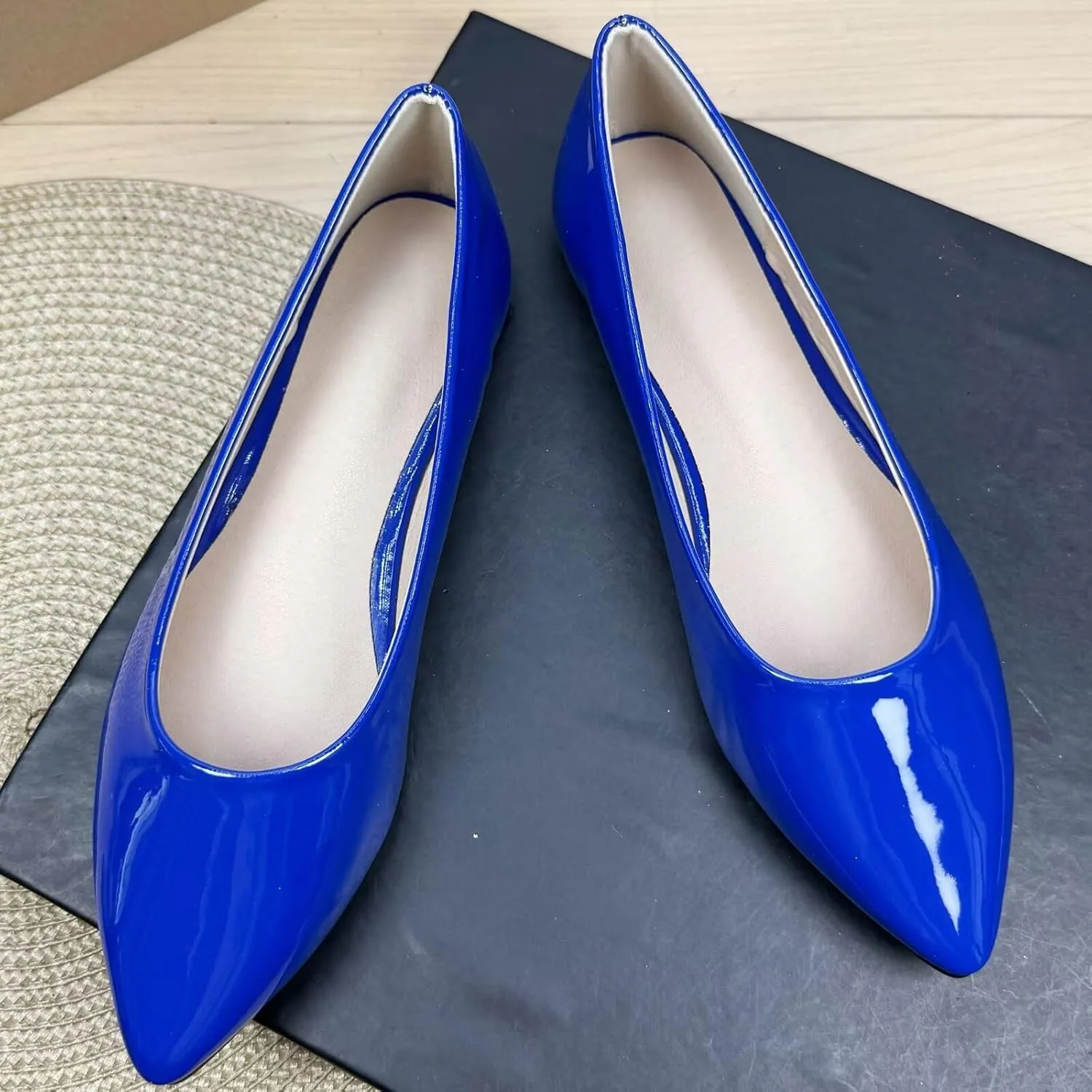 Stunner Women's Flats Fashion Pointed Toe Flats Comfortable Ballet Flats Solid Casual Slip On Flats