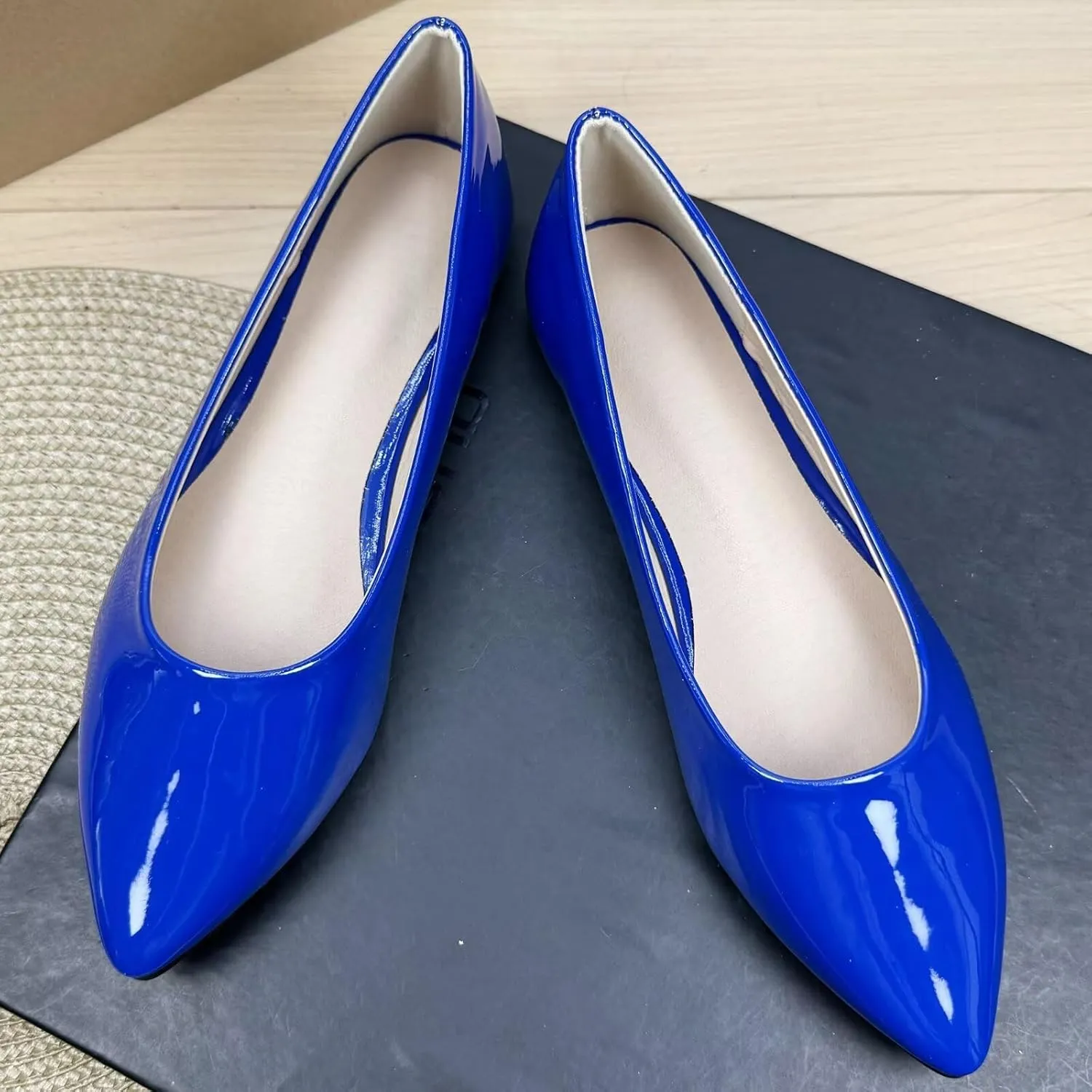Stunner Women's Flats Fashion Pointed Toe Flats Comfortable Ballet Flats Solid Casual Slip On Flats