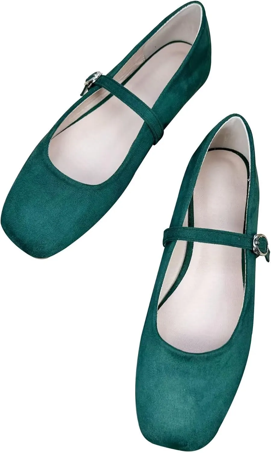 Stunner Womens Mary Jane Flats Round Toe Ballet Flats Stylish Leather Flats One Line Strap Slip On Flat Shoes