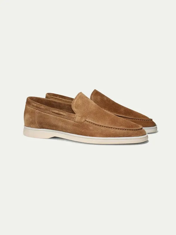 Summer Luxe: Premium Tan Suede Loafers