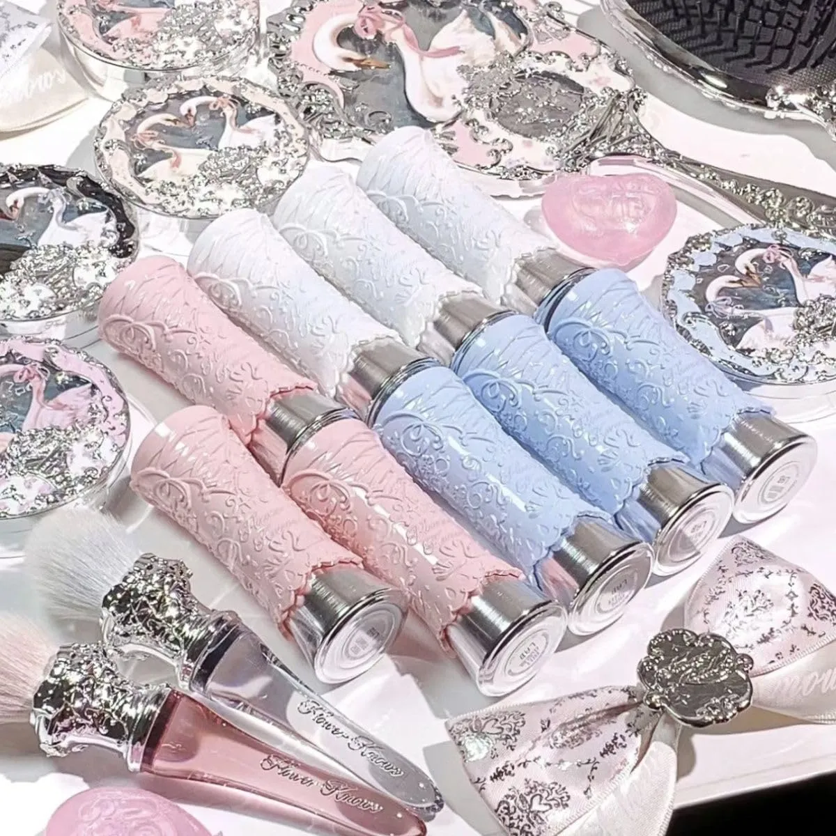 Swan Ballet Series Shine Lipstick Mirror Lip Gloss,Moisturizing Lip Oil Gloss, Non-sticky Transparent Lip Gloss (B03)