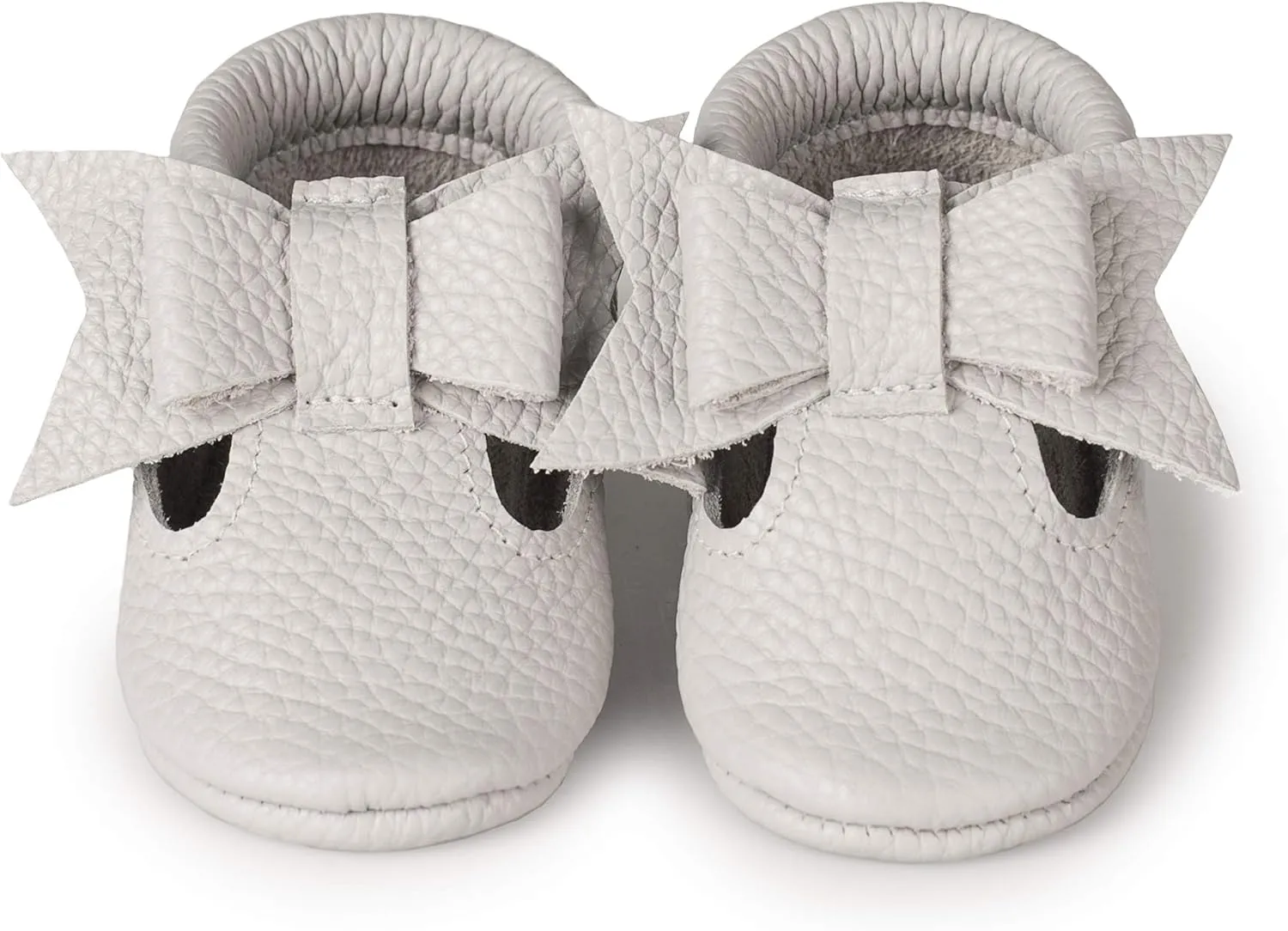 T-Strap Bow Baby Moccasins (Italian Leather) Soft Sole Shoes for Boys and Girls | Infants, Babies, Toddler