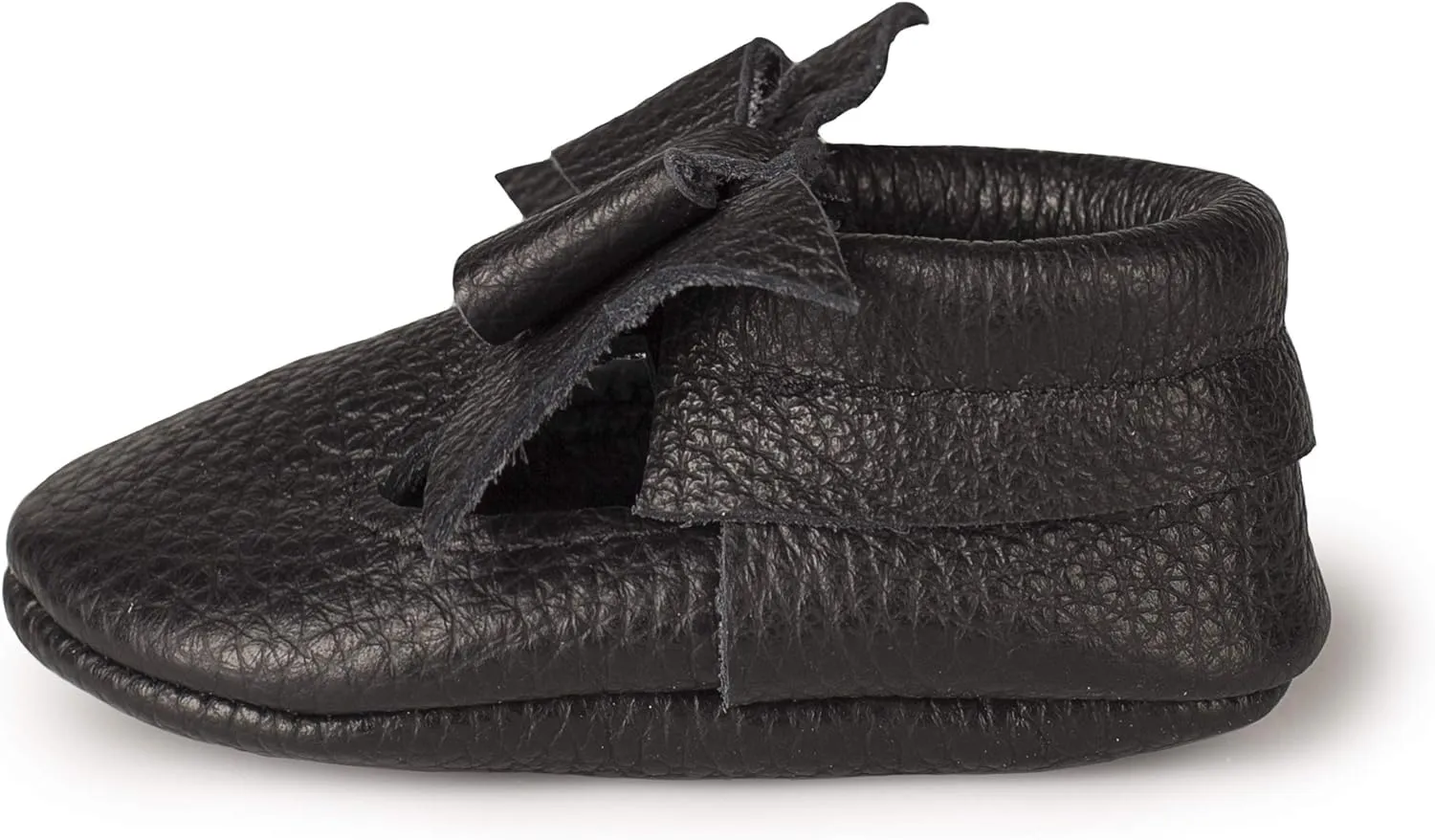 T-Strap Bow Baby Moccasins (Italian Leather) Soft Sole Shoes for Boys and Girls | Infants, Babies, Toddler