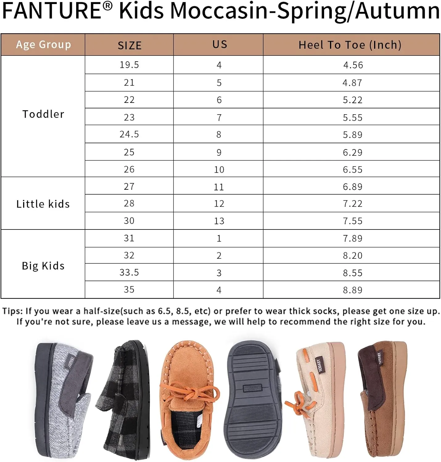 Toddler Kids House Shoes Slippers with Memory Foam Fuzzy and Warm Cozy Comfort Fleece Clog Slip On Sole Protection for Boys Girls Indoor Outdoor