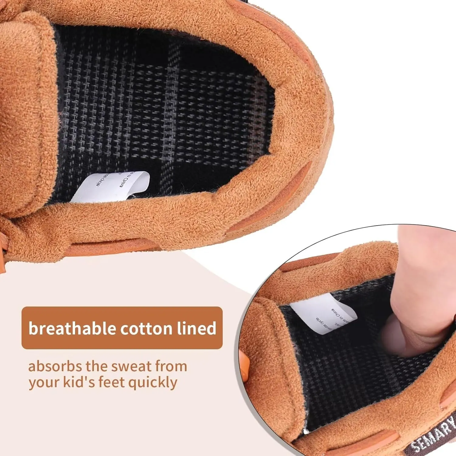 Toddler Kids House Shoes Slippers with Memory Foam Fuzzy and Warm Cozy Comfort Fleece Clog Slip On Sole Protection for Boys Girls Indoor Outdoor