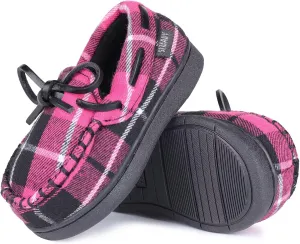 Toddler Kids House Shoes Slippers with Memory Foam Fuzzy and Warm Cozy Comfort Fleece Clog Slip On Sole Protection for Boys Girls Indoor Outdoor