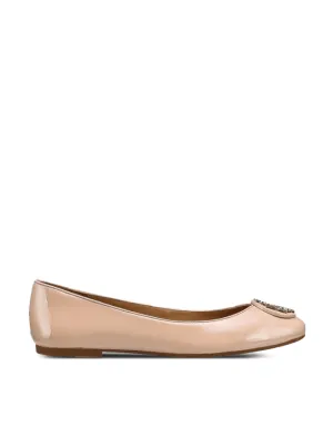 Tory Burch 55162 Claire Ballet Flat Patent Leather Goan Sand