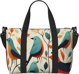 Travel Duffel Bags Personal Item Bag Carry on Luggage Bag Training Handbag Lightweight Waterproof Sports Gym Bag Flock of Birds Weekender Bag for Women Men