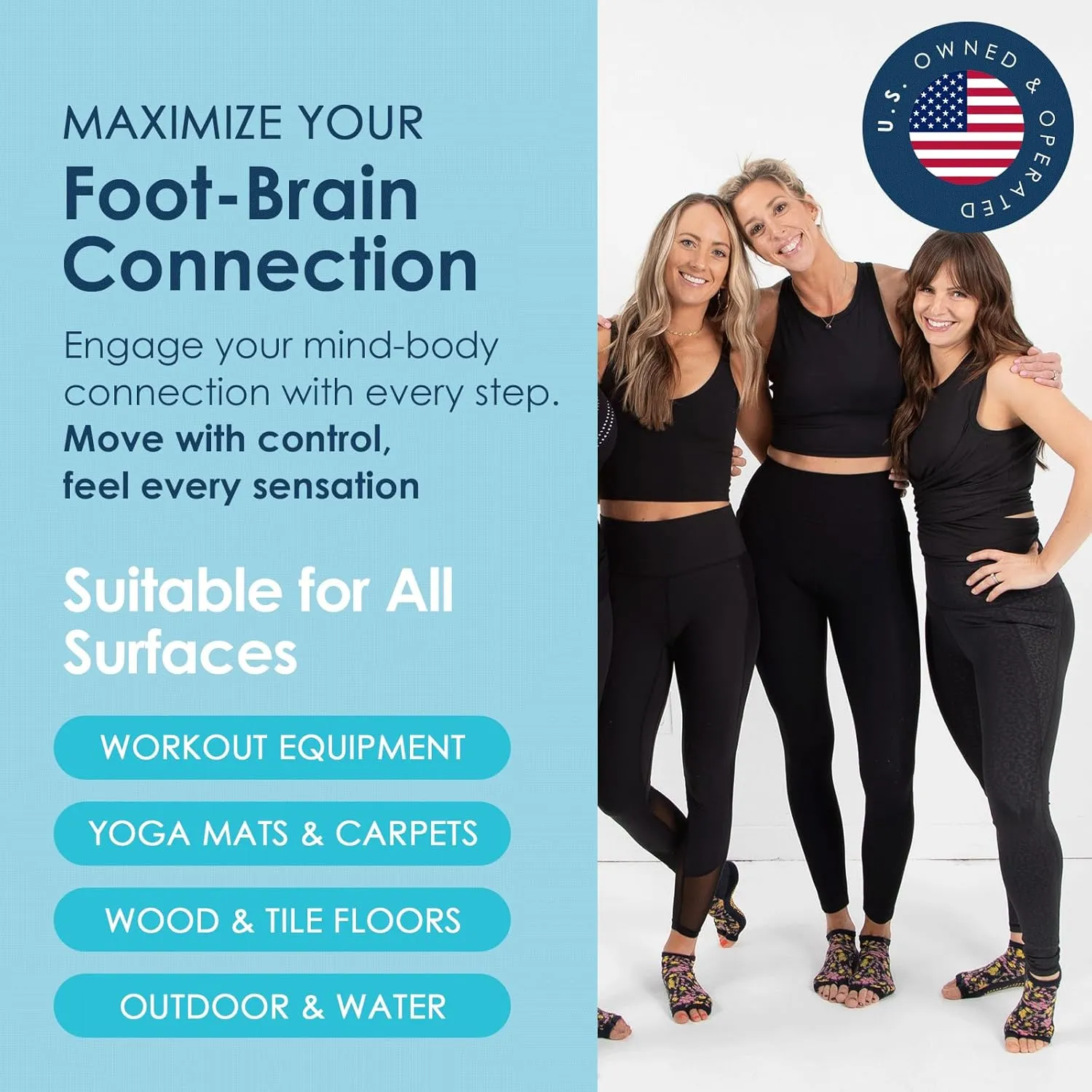 Tucketts Anklet Toeless Pilates Socks with Grips for Women, Non-Slip Ankle Toeless Yoga Socks with Grips for Barre, Size 5-13