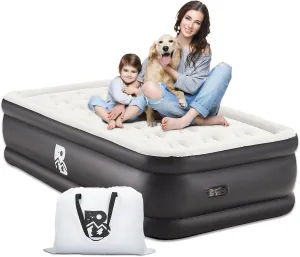 Twin Size Air Mattress with Built-in Pump 18" Raised - 2-Min Set Up, No Odd Smell, 600 lb Support, Foldable Air Bed with Storage Bag, Perfect for Camping, Guests & Home Use