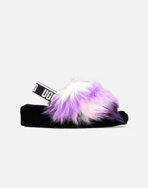 UGG Fluff Yeah Logo Tie-Dye Slides