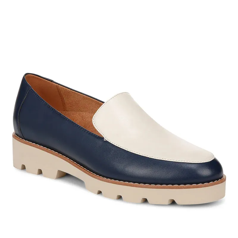 Vionic Kensley II Women's Loafer – Navy and Cream, Orthotic Comfort & Arch Support