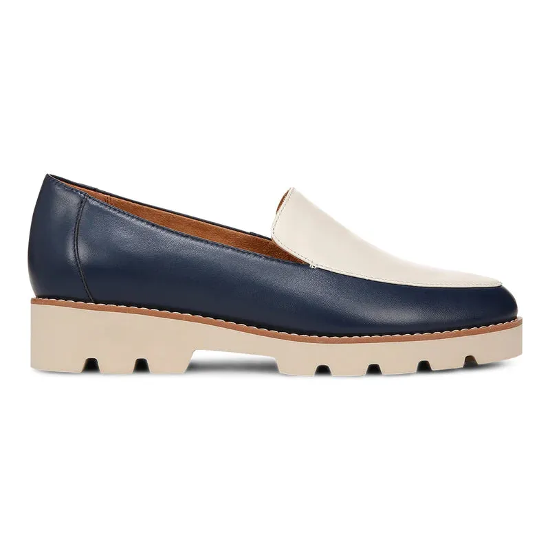 Vionic Kensley II Women's Loafer – Navy and Cream, Orthotic Comfort & Arch Support