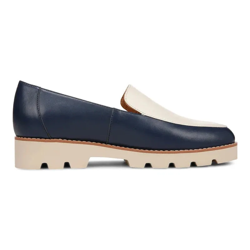 Vionic Kensley II Women's Loafer – Navy and Cream, Orthotic Comfort & Arch Support