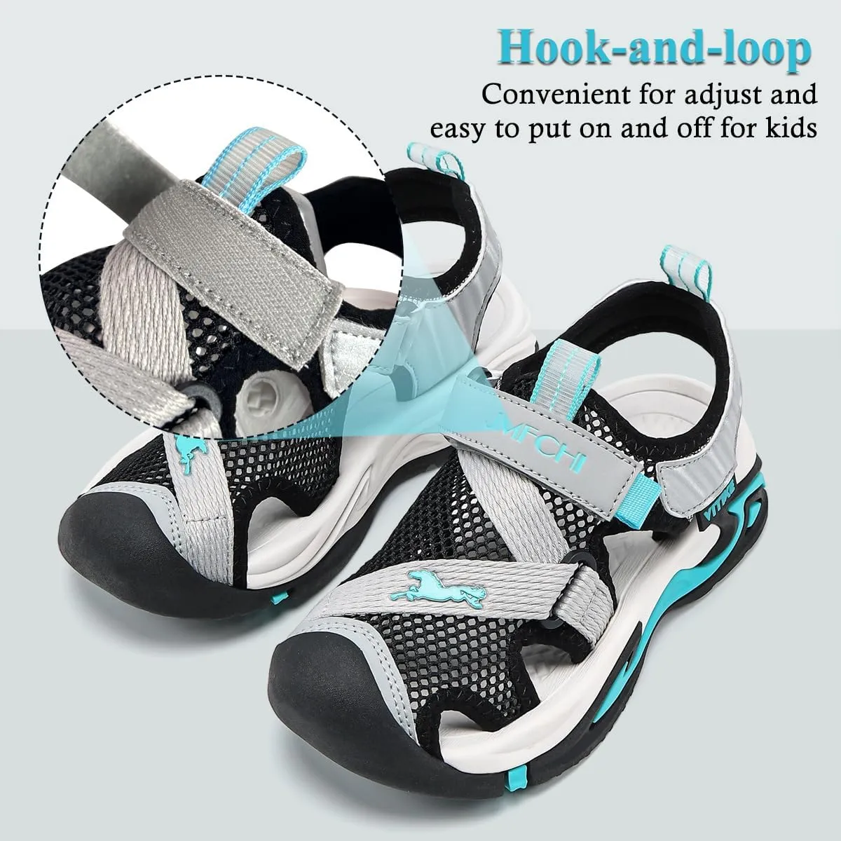VITUOFLY Kids Sandals Boys Outdoor Hiking Sports Sandal Girls Pool Beach Shoes Summer Water Shoe Sneakers