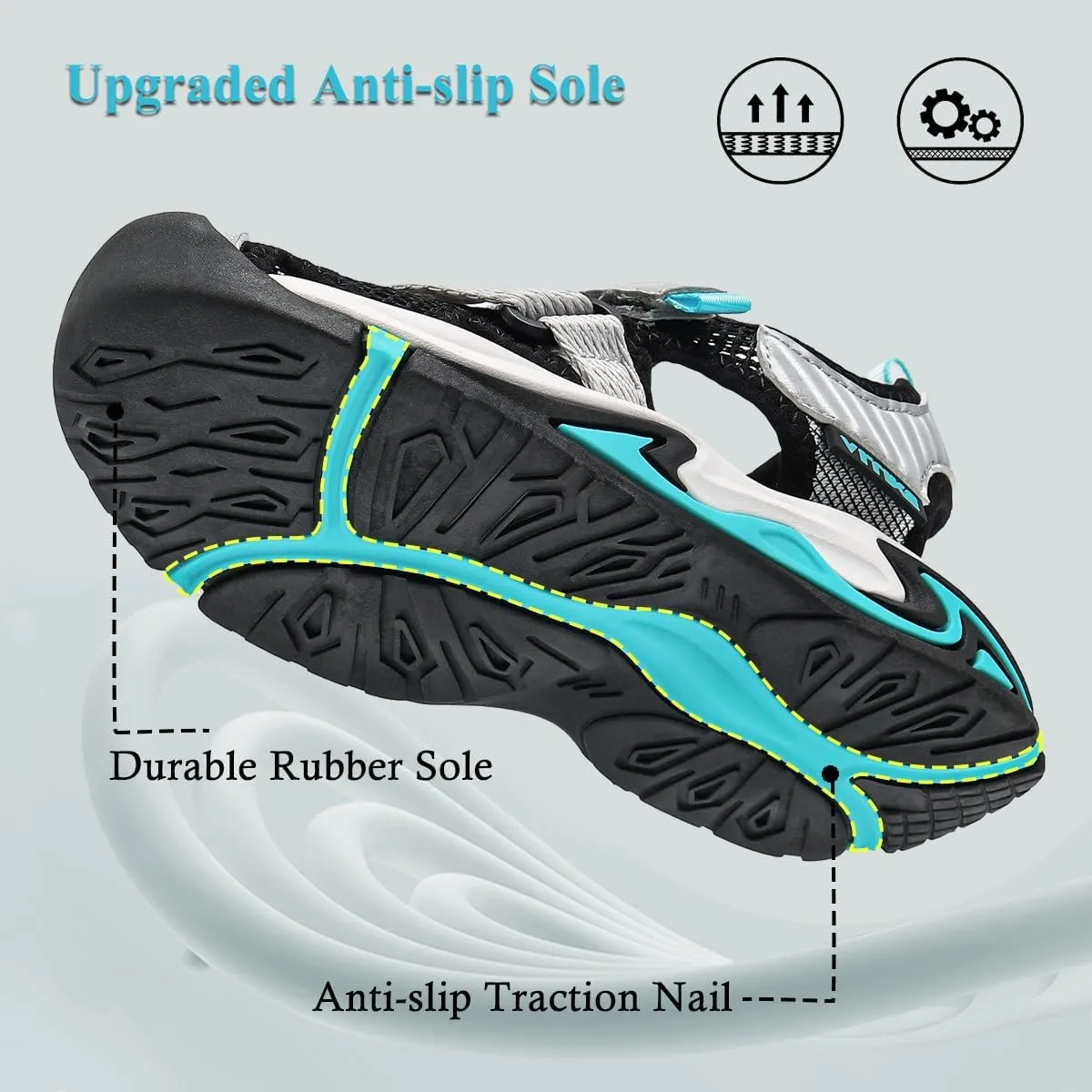 VITUOFLY Kids Sandals Boys Outdoor Hiking Sports Sandal Girls Pool Beach Shoes Summer Water Shoe Sneakers