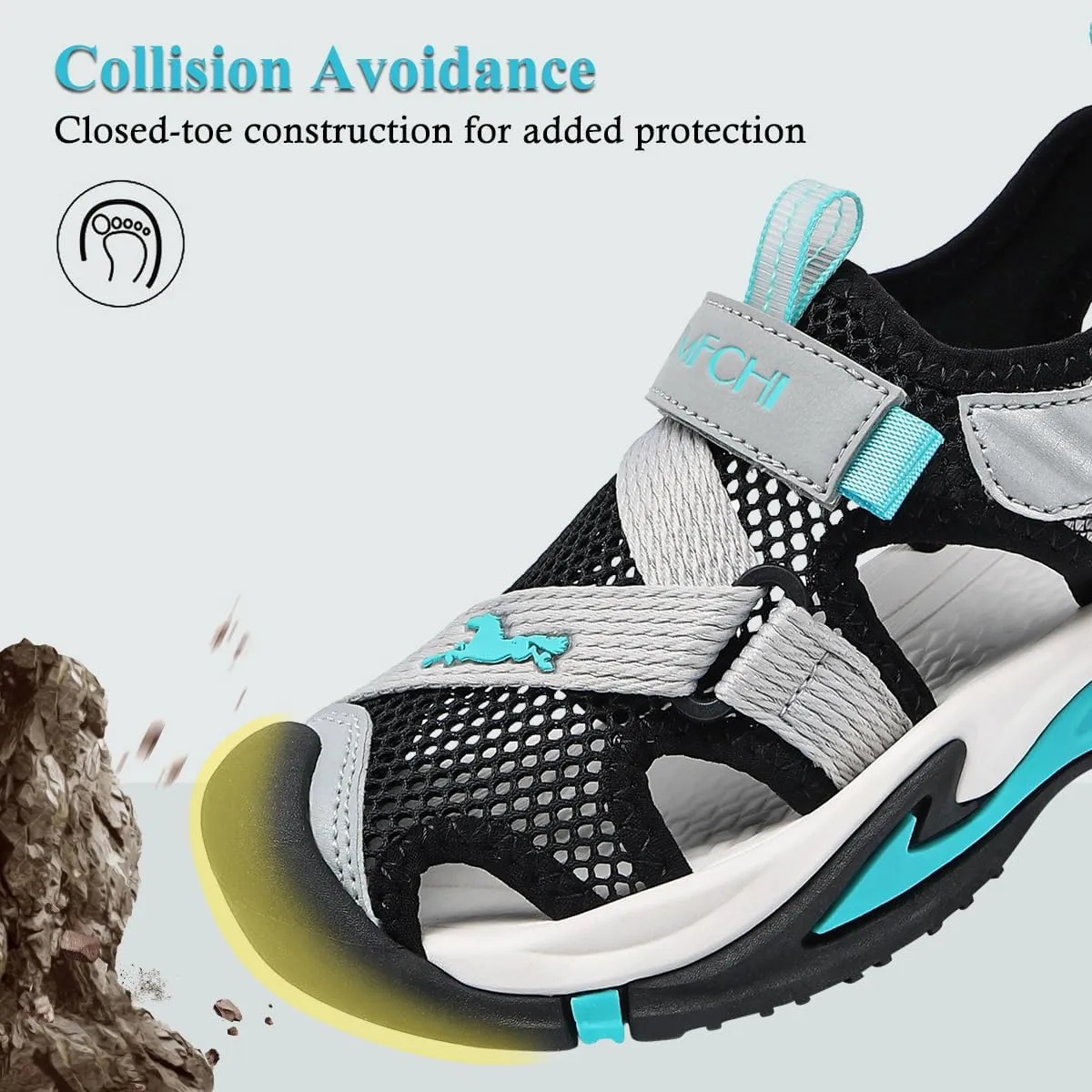 VITUOFLY Kids Sandals Boys Outdoor Hiking Sports Sandal Girls Pool Beach Shoes Summer Water Shoe Sneakers