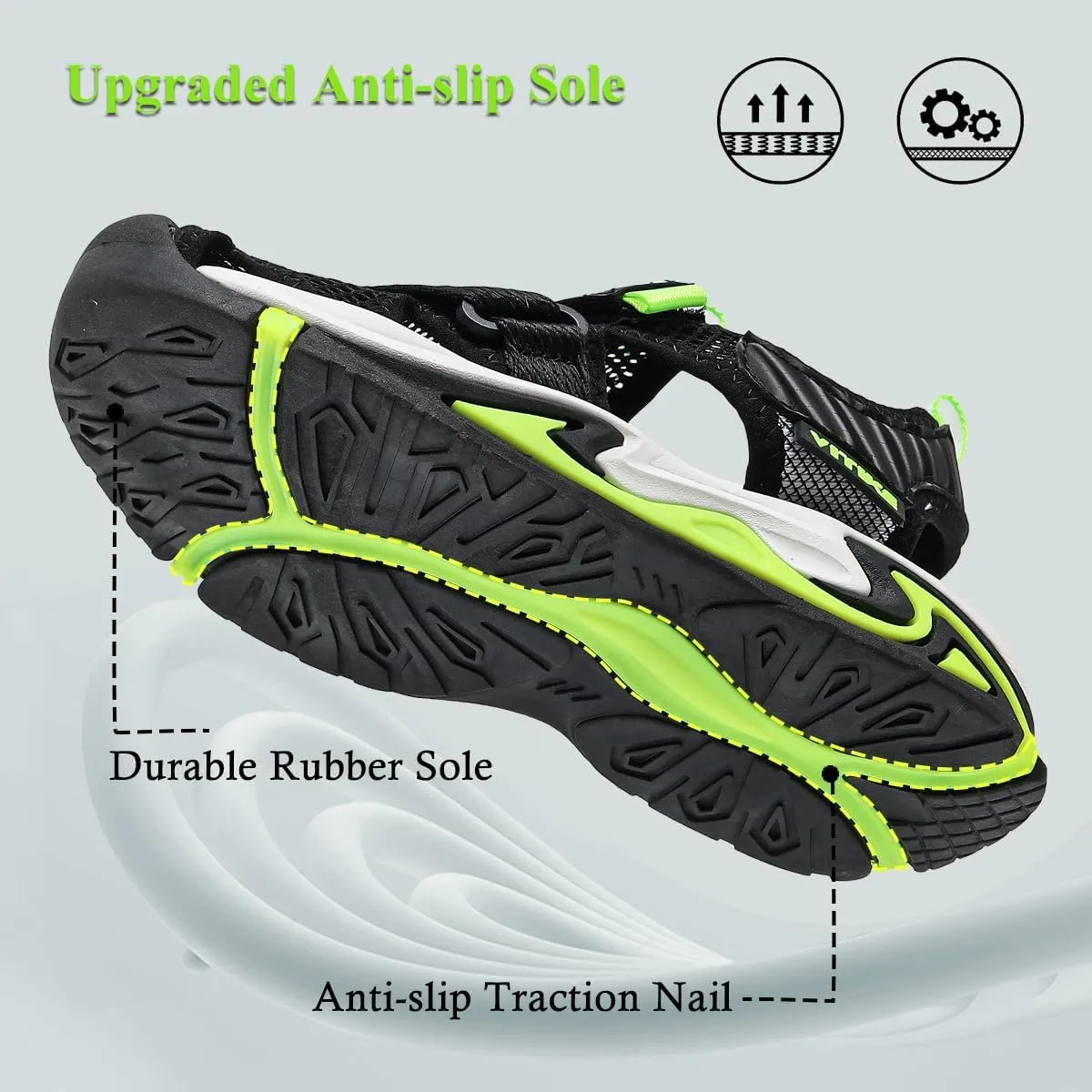 VITUOFLY Kids Sandals Boys Outdoor Hiking Sports Sandal Girls Pool Beach Shoes Summer Water Shoe Sneakers