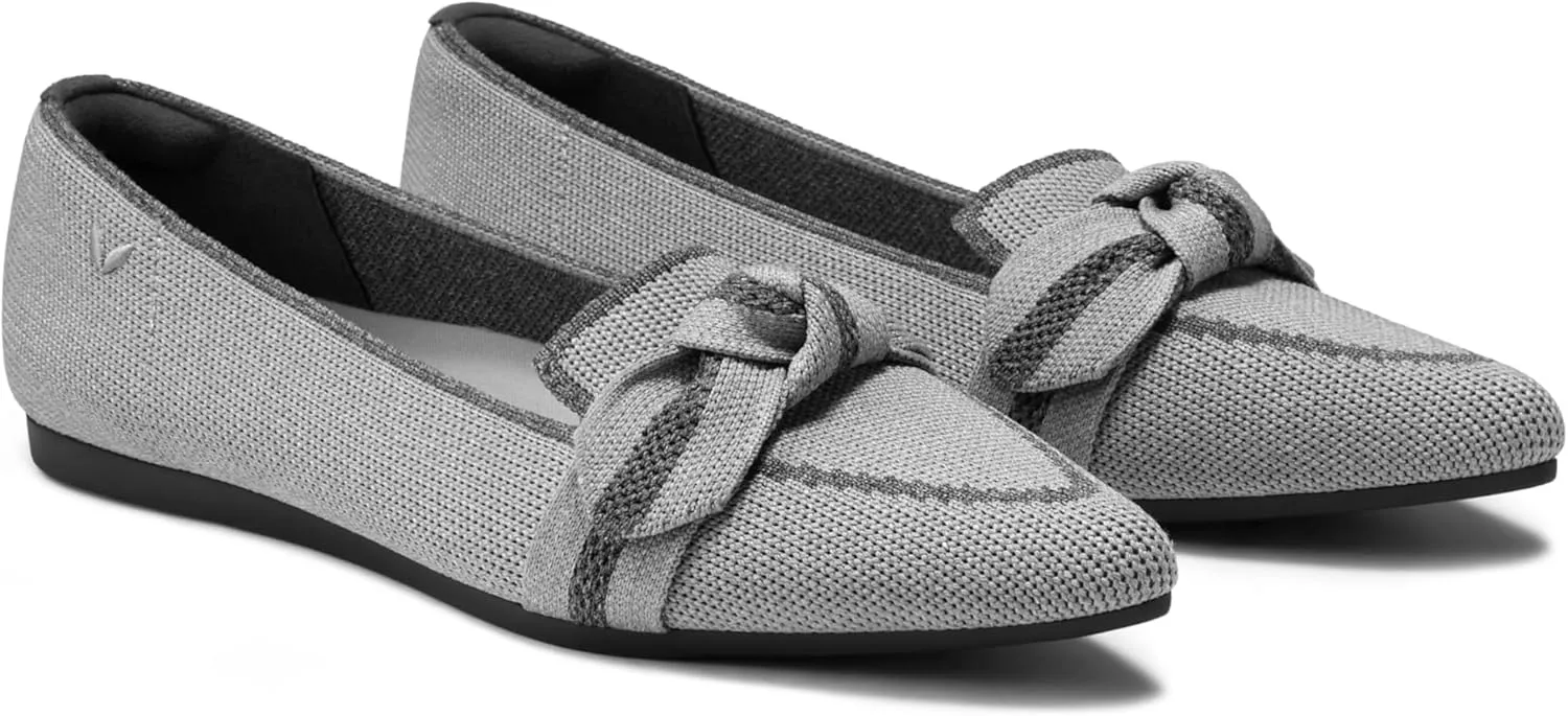 VIVAIA Michelle 2.0 Women's Casual Slip-on Loafer Flats with Elegant Pointed-Toe Silhouette lace-up Bow Shoes