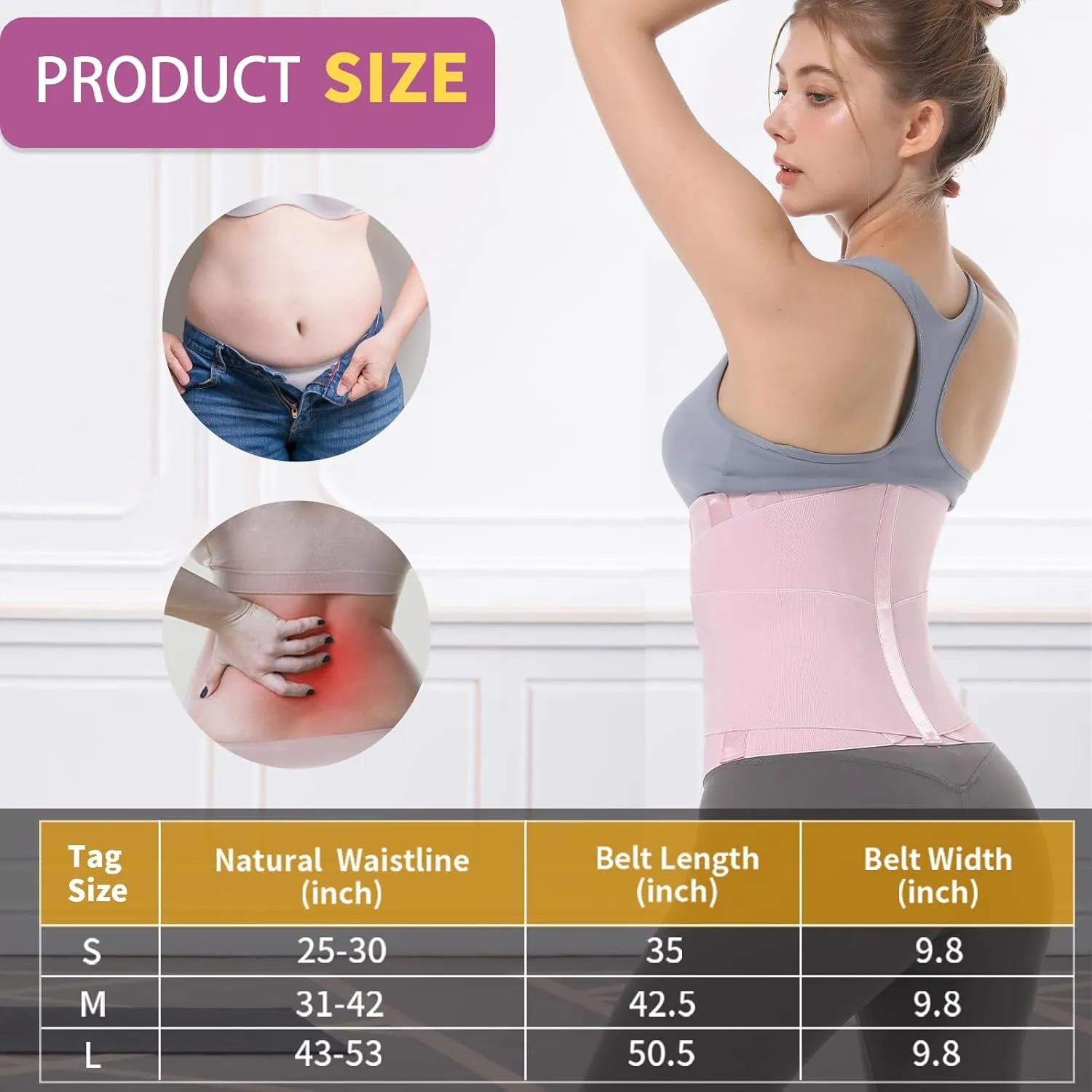 Waist Trainer for Women, Tummy Trimmer Sweat Band