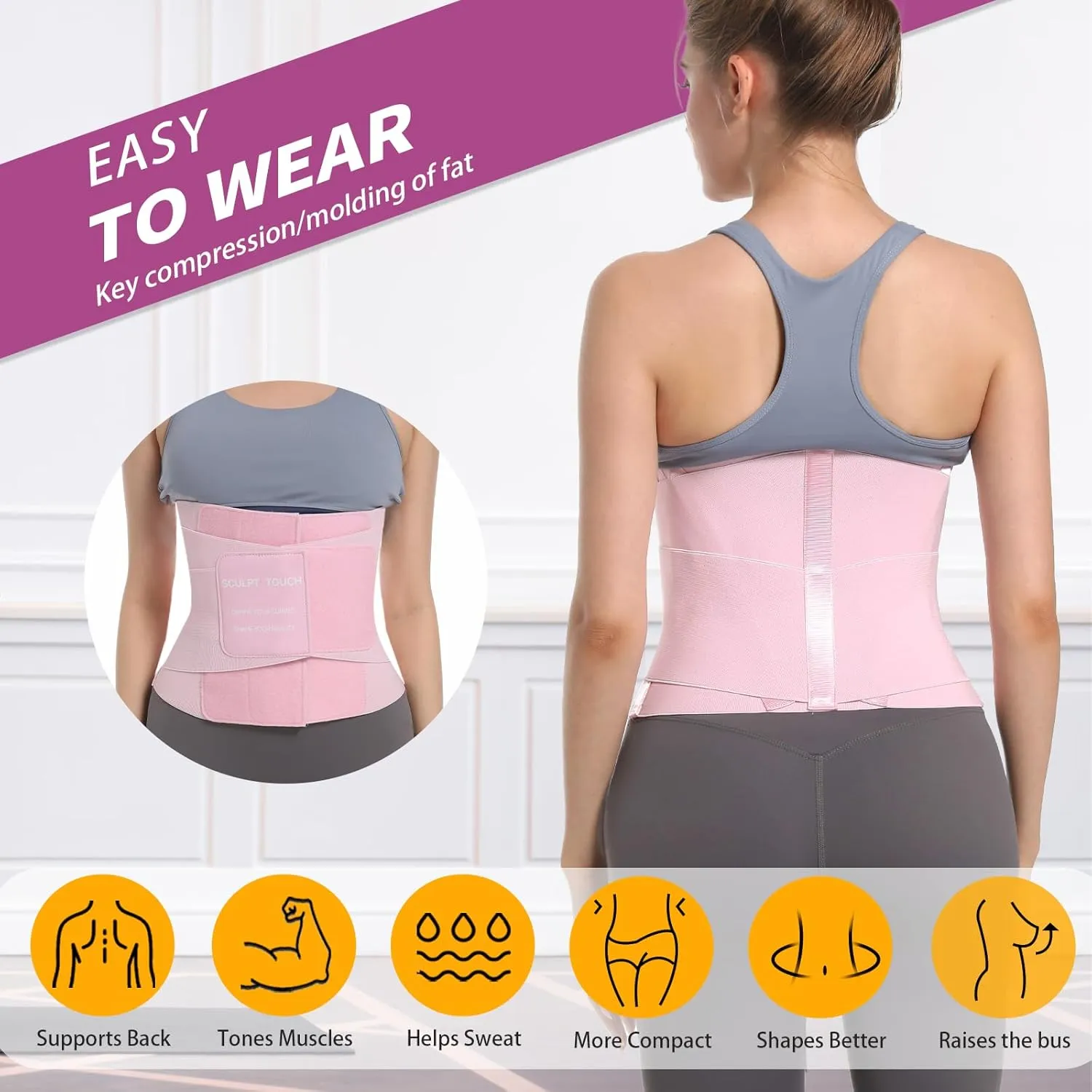 Waist Trainer for Women, Tummy Trimmer Sweat Band