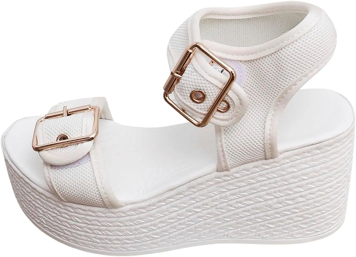 Waterproof Platform Sandals For Women 2025 Party Casual Wedges Sandal Double Buckle Strap Open Toe Chunky High Heel Shoes