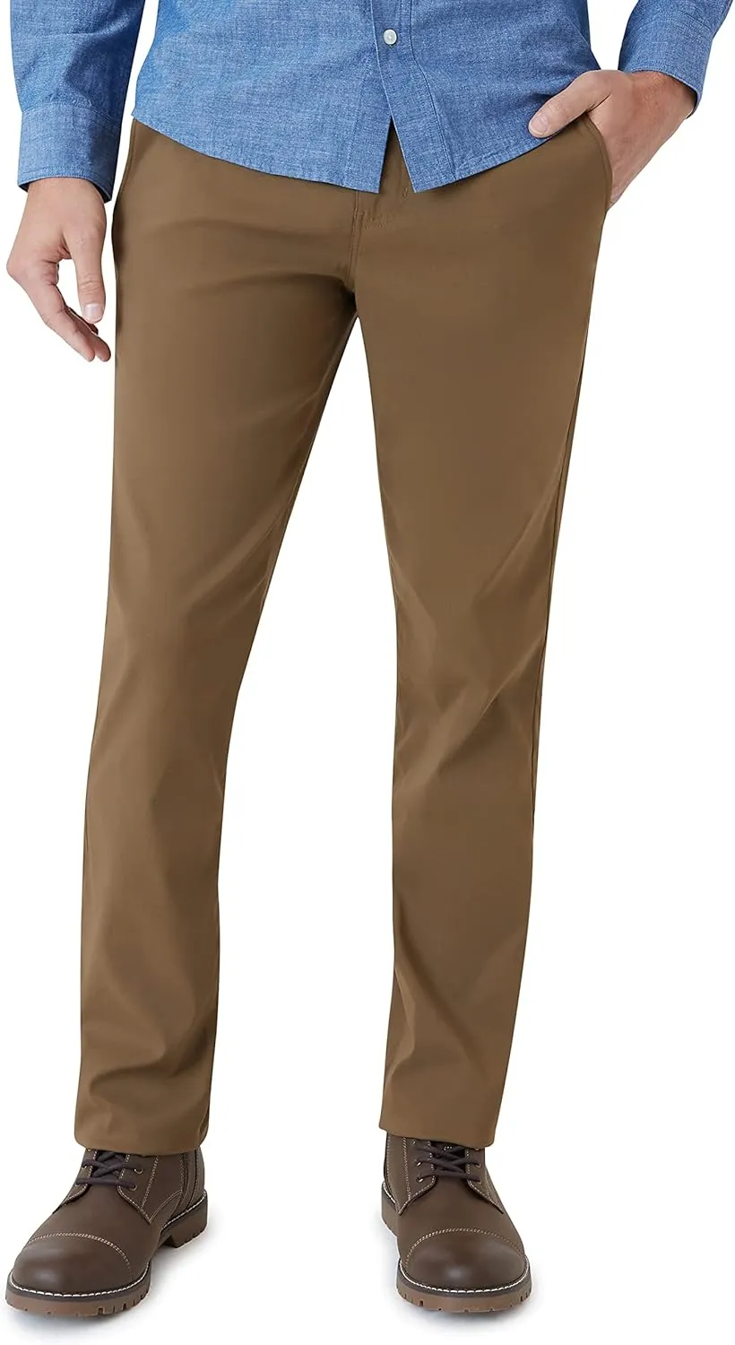 Weatherproof Vintage Men's Regular Fit Excursion Pants - Ultra Stretch Casual Flat Front Chino