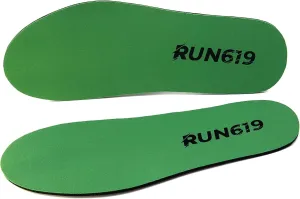 Wide Run 619 Shoe Insoles - Zero Drop Profile, Traditional Shape, Foot Forming, Wide Width - Thin, Firm, Flat Shoe Inserts - Men's 11-12