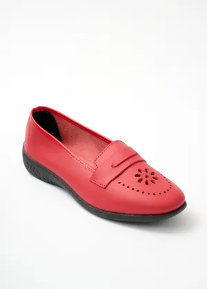 Wide width leather moccasins