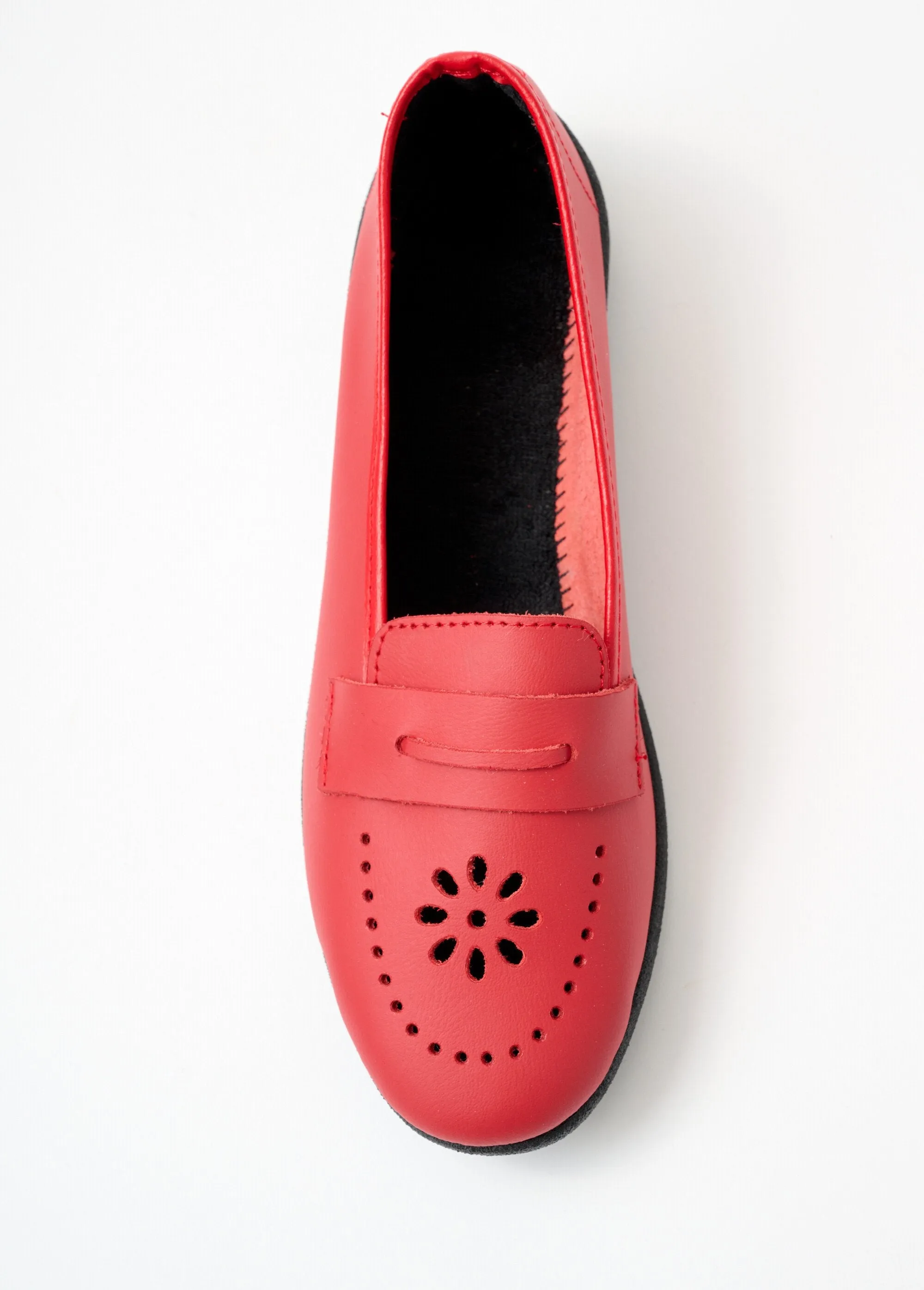 Wide width leather moccasins