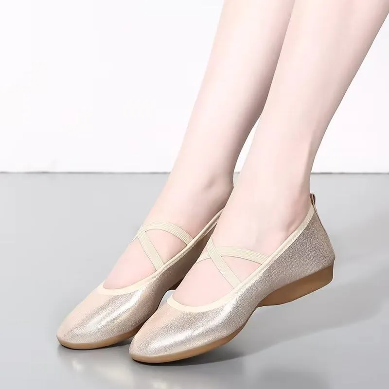 Women Low Heel Fashion Dance Shoes for Walking Yoga Ballet Exercise