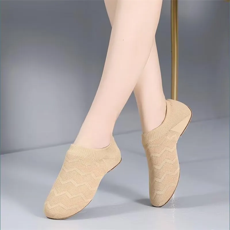 Women's Breathable Mesh Soft Dance Shoes for Yoga Ballet Exercise
