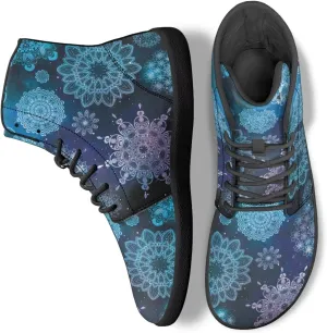 Women's Butterfly High Tops Walking Shoes PU Leather Running Sneakers Business Trainer Sneaker