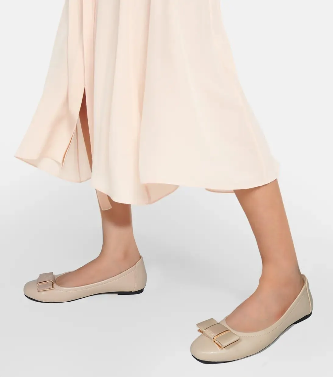 Women's Flat Bow Slip on Memory Foam Comfortable Walking Office Wear to Work Dress Shoes for Women