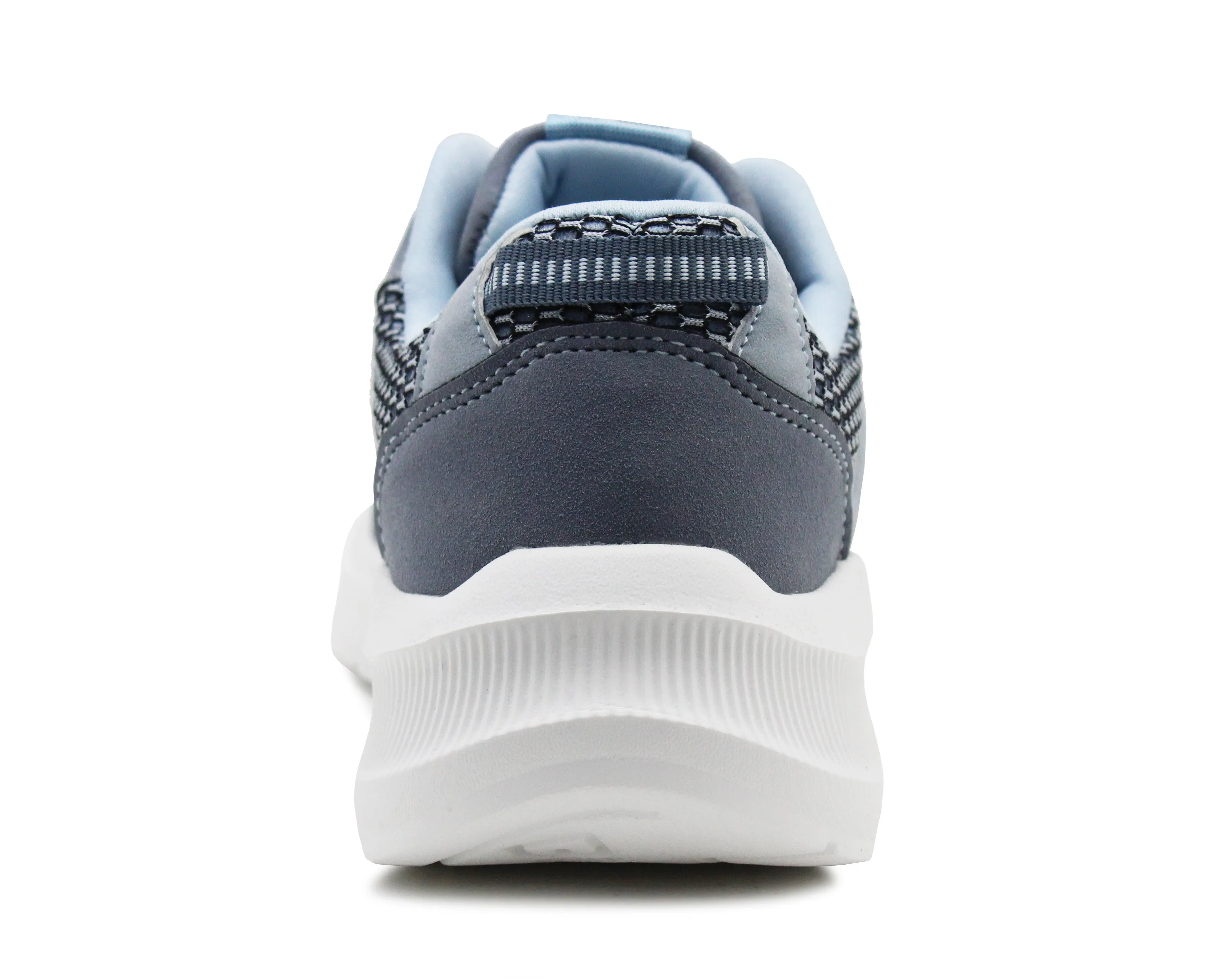 Womens Memory Foam Trainers Blue Grey Lace Up Lightweight Breathable Sneakers Fitness Running Fashion Trainers