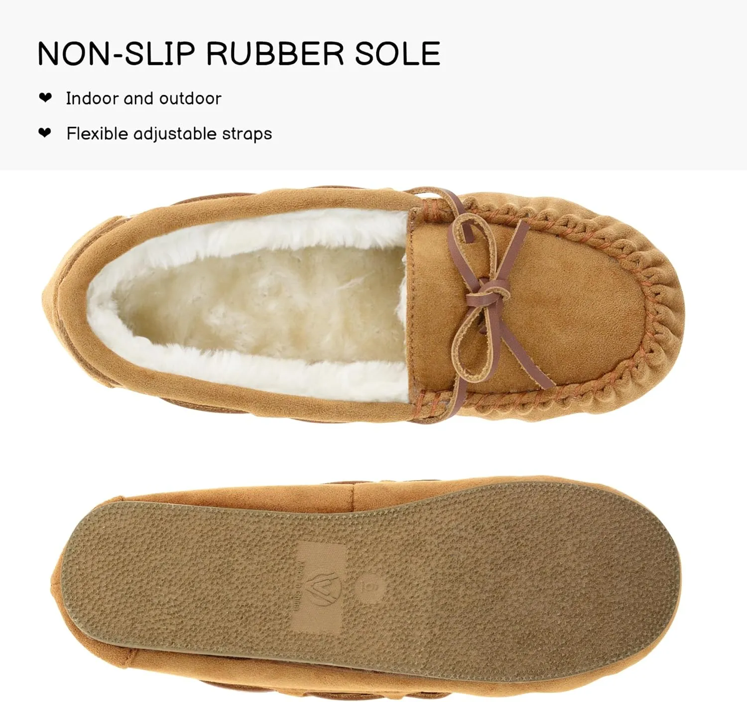Womens Moccasin Slippers Micro Suede Cozy Indoor Outdoor House Shoes