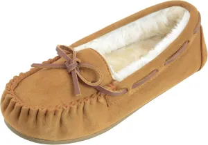 Womens Moccasin Slippers Micro Suede Cozy Indoor Outdoor House Shoes