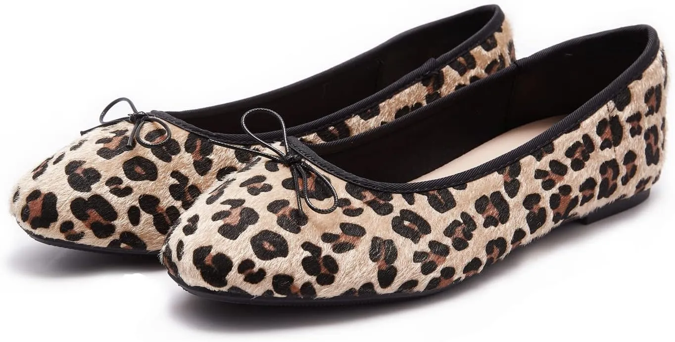 Women's Round Toe Ballet Flats Comfortable Bow Dressy Flats Shoes for Women