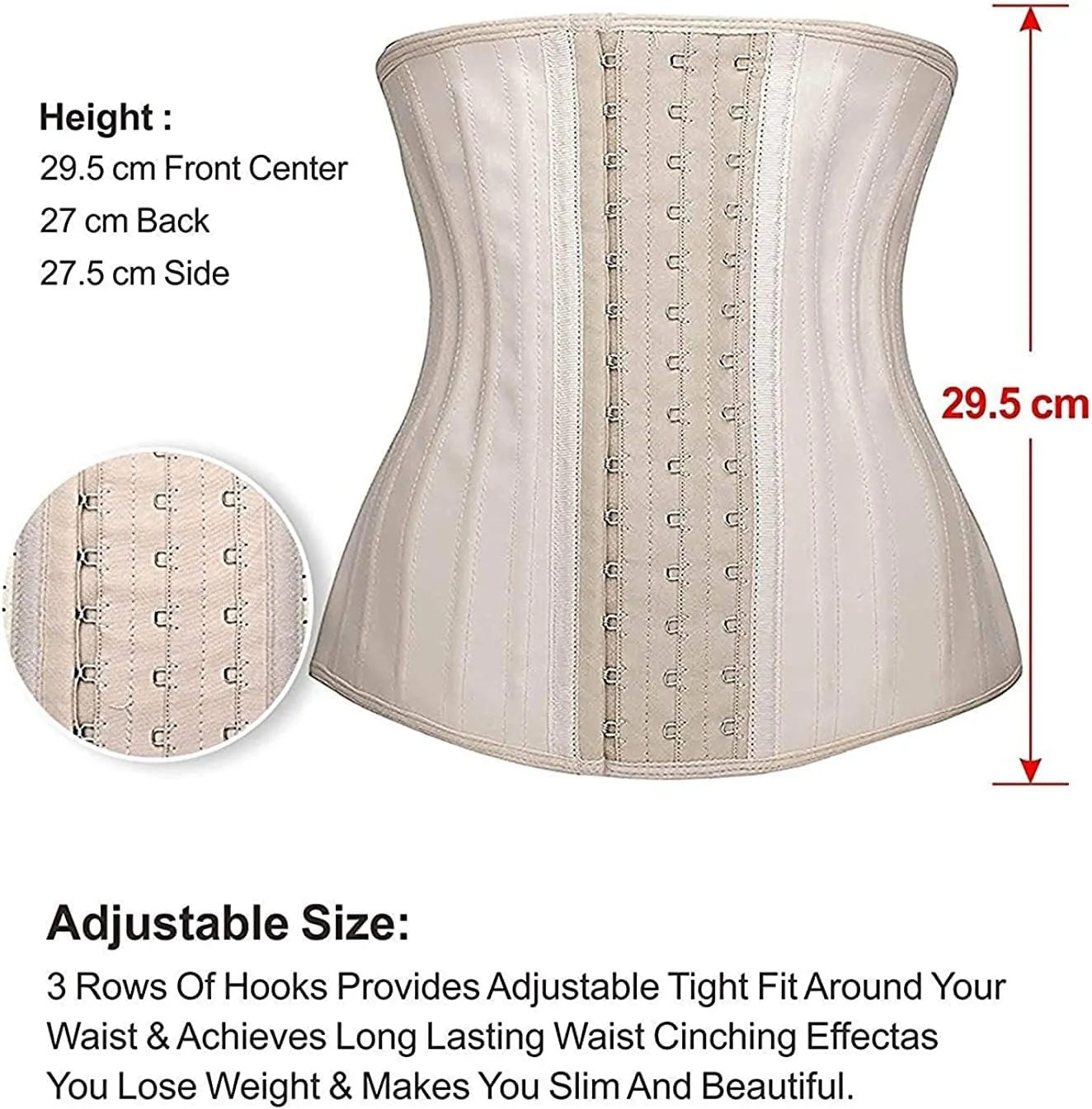 YIANNA Waist Trainer for Women Latex Underbust Waist Cincher Corset Sport Girdle Hourglass Body Shaper