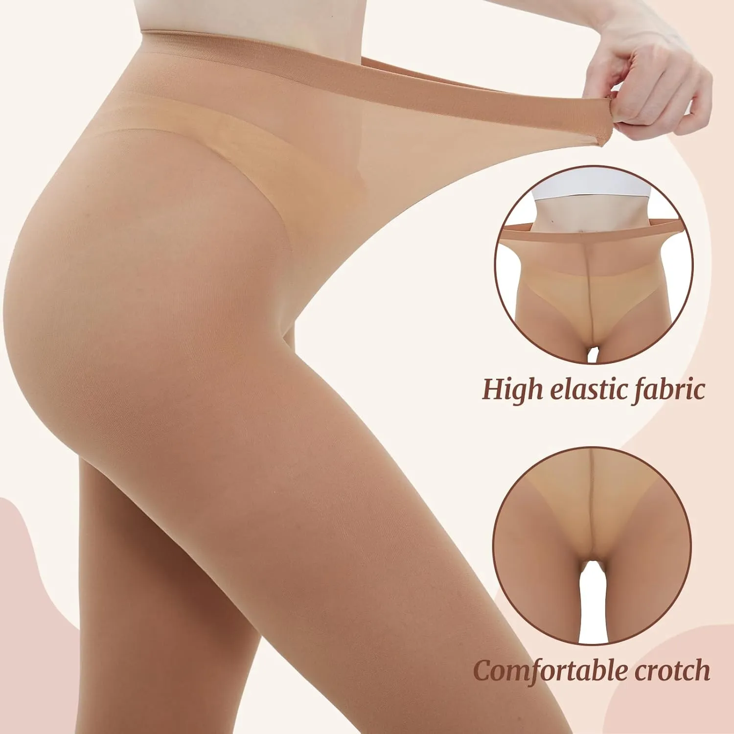 Yilanmy Dance Tights for Women Convertible Transition Ballet Tights Ultra Soft Opaque Pantyhose 3 Pairs