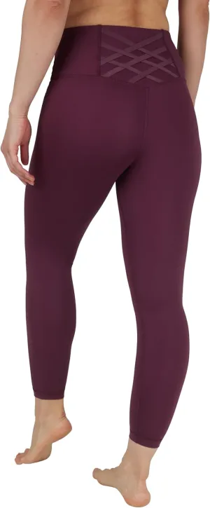 Yogalicious High Waist Ankle Legging Squat Proof Criss Cross V-Back Pant