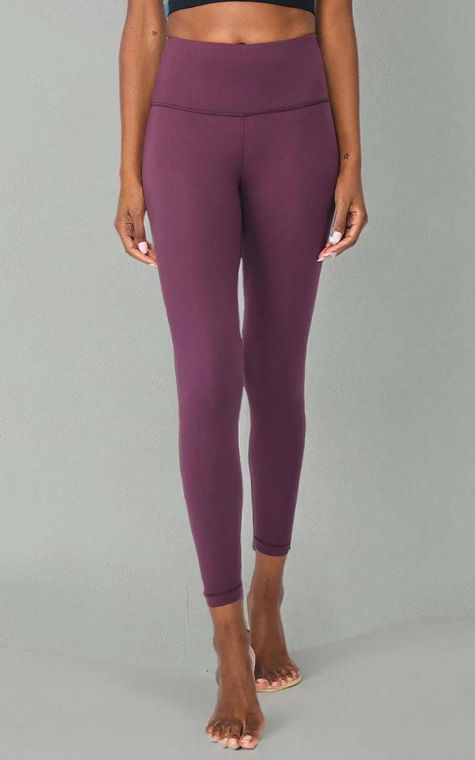 Yogalicious High Waist Ankle Legging Squat Proof Criss Cross V-Back Pant