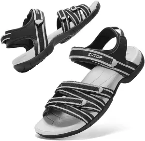 ziitop Womens Hiking Sandals Open Toe Sport Walking Sandal Straps with Arch Support Beach Vacation Casual Camping